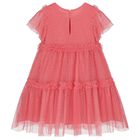 Girls Pink Tulle Dress, 3, hi-res