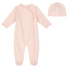 Baby Girls Pink Logo Babygrow Gift Set, 1, hi-res