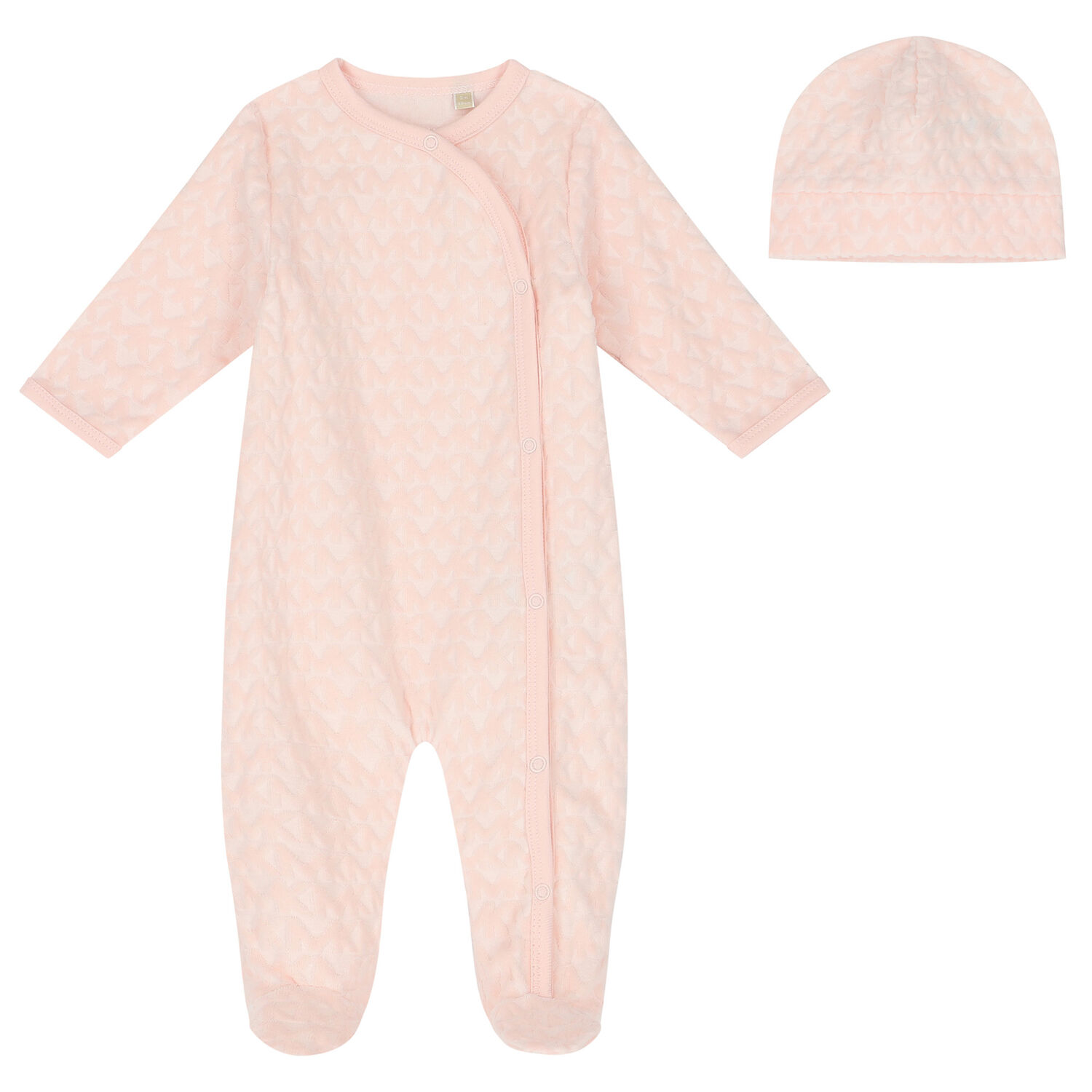 Baby Girls Pink Logo Babygrow Gift Set, 1, hi-res