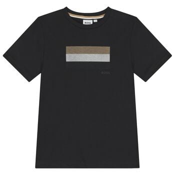 Boys Black Logo T-Shirt