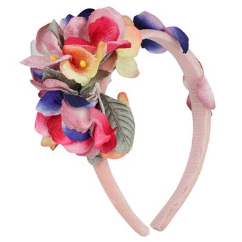 Girls Pink Floral Headband