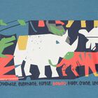 طقم شورت بشعار باللون الأزرق للأولاد, 1, hi-res