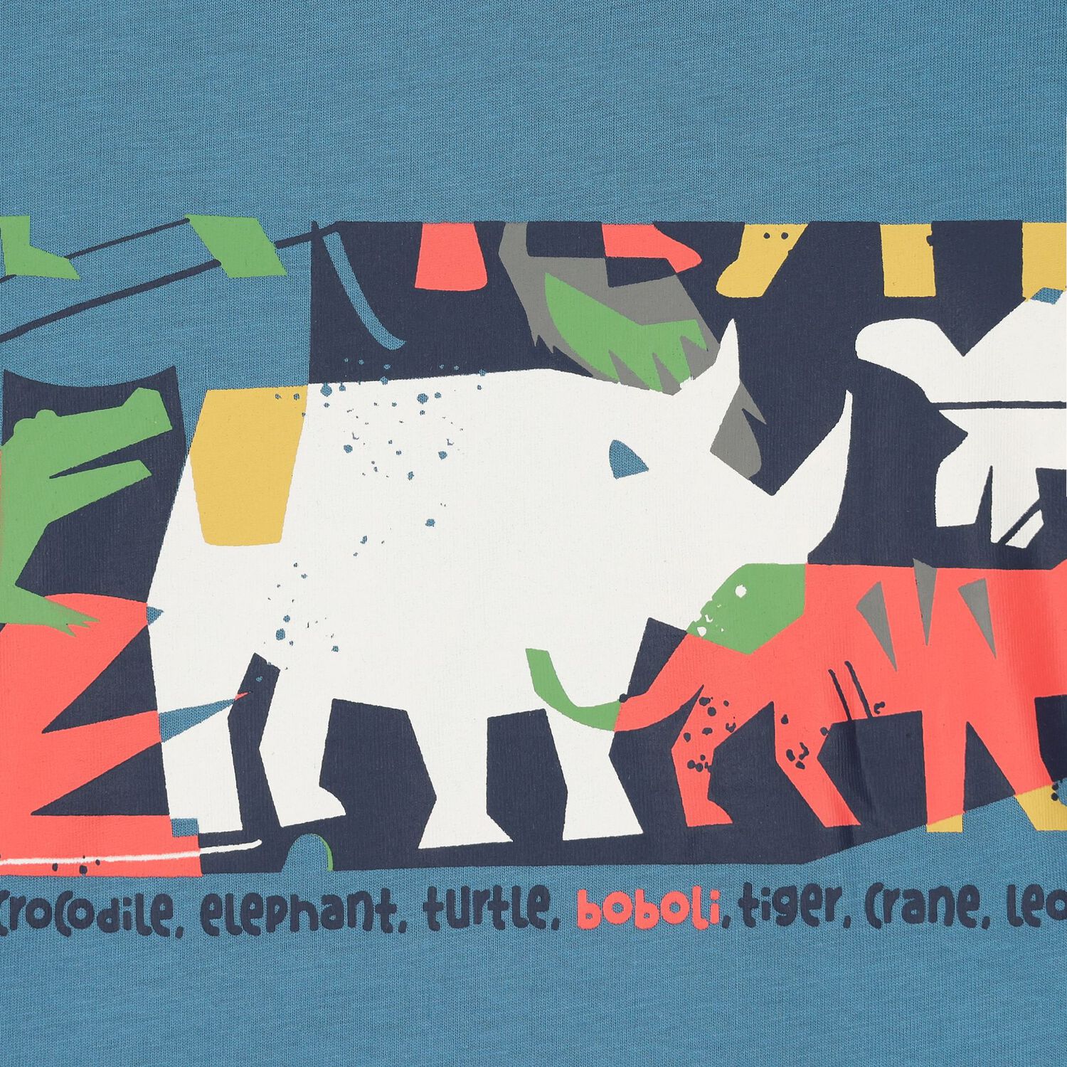 طقم شورت بشعار باللون الأزرق للأولاد, 1, hi-res