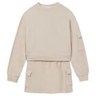 طقم تنور بنات كارجو باللون الرمادى, 1, hi-res