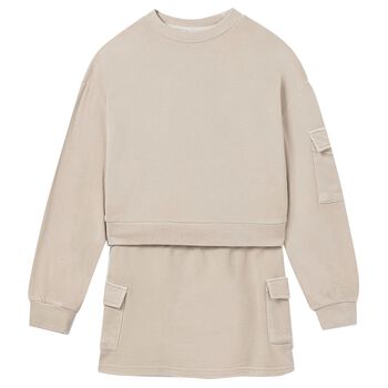 طقم تنور بنات كارجو باللون الرمادى