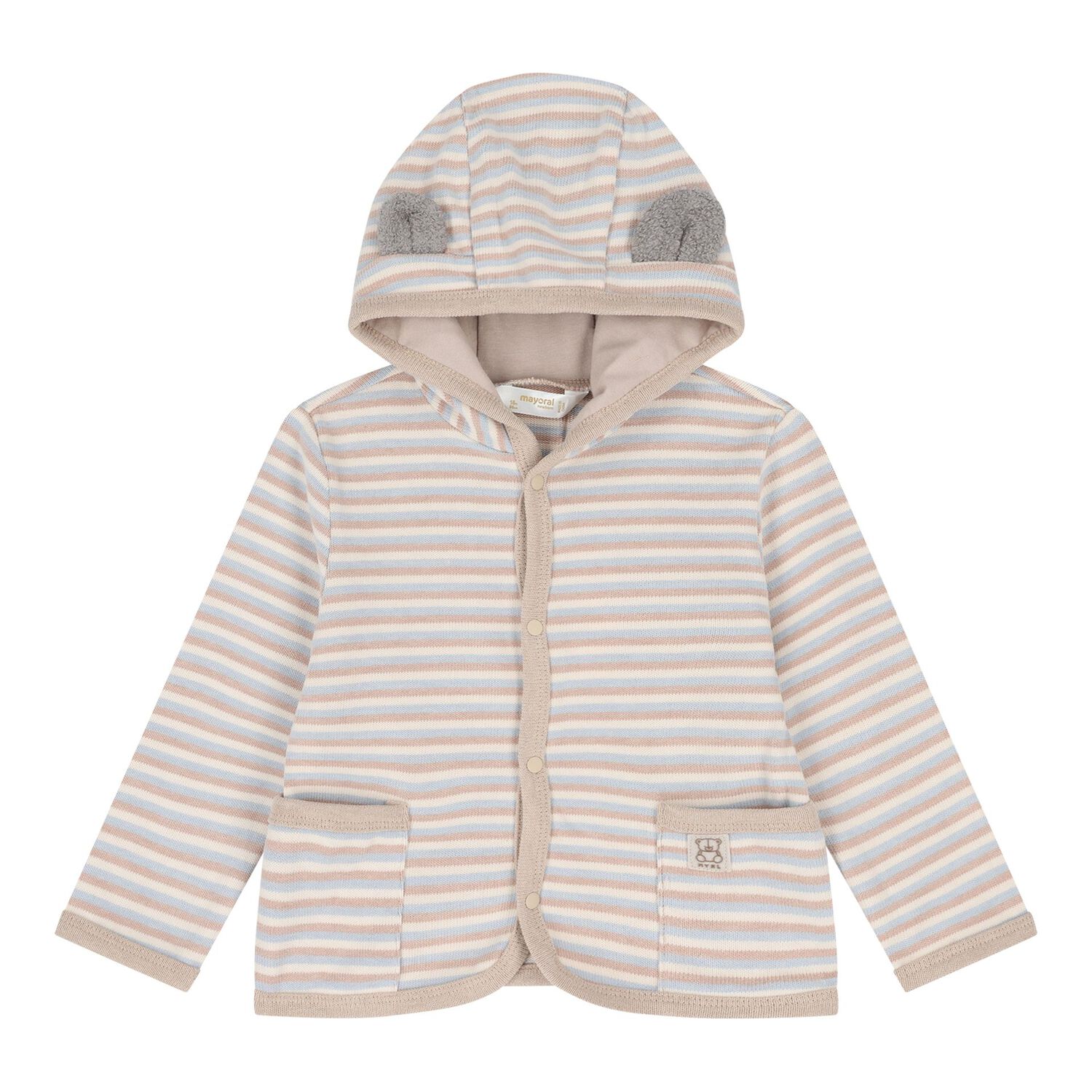 Baby Boys Beige & Ivory Teddy Bear Tracksuit ( 3 Piece ), 1, hi-res