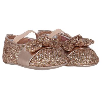 Baby Girls Rose Gold Pre Walker Shoes
