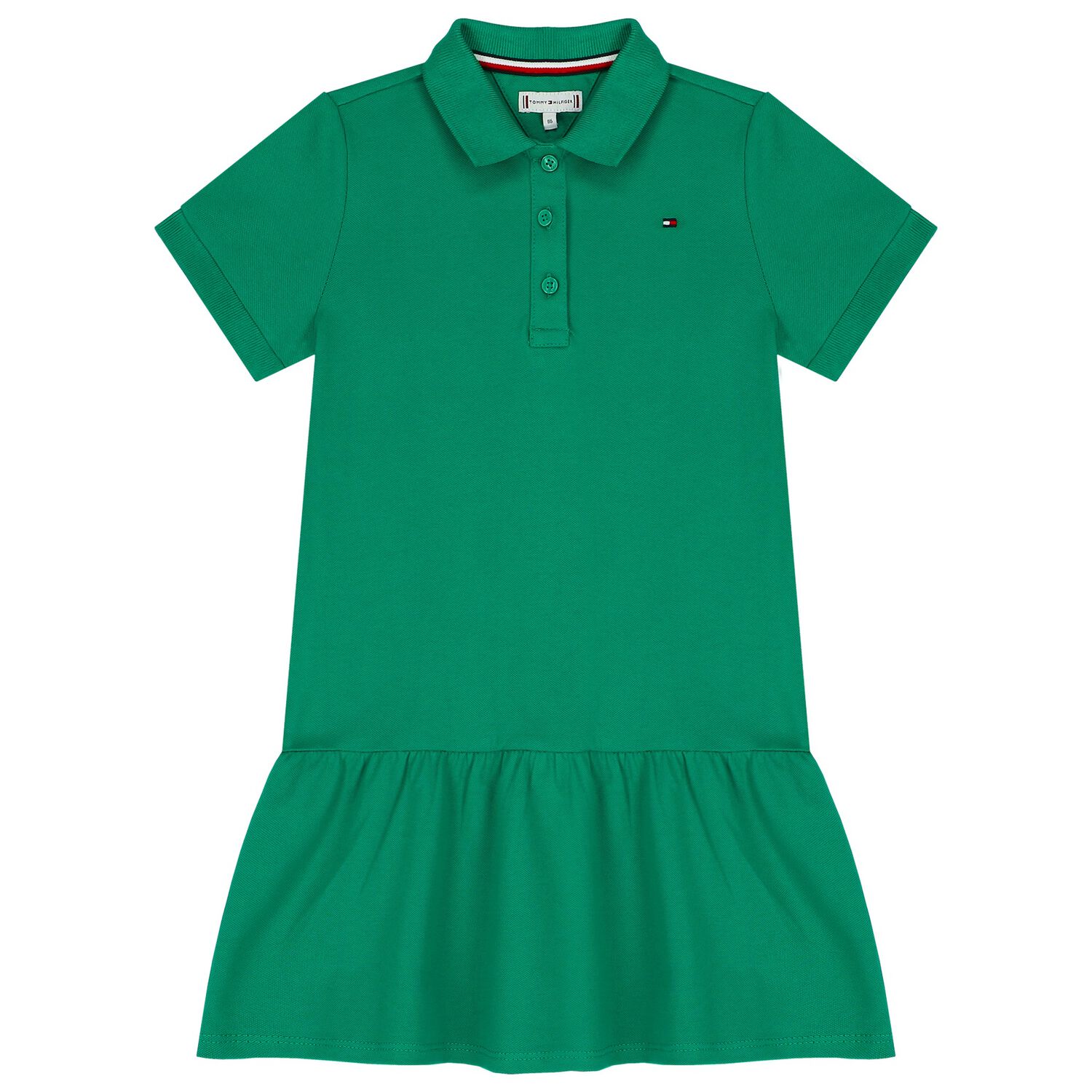 Girls Green Logo Polo Dress, 1, hi-res