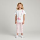 Girls White Logo Bag T-Shirt, 1, hi-res