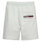 Boys Grey Logo Shorts , 1, hi-res