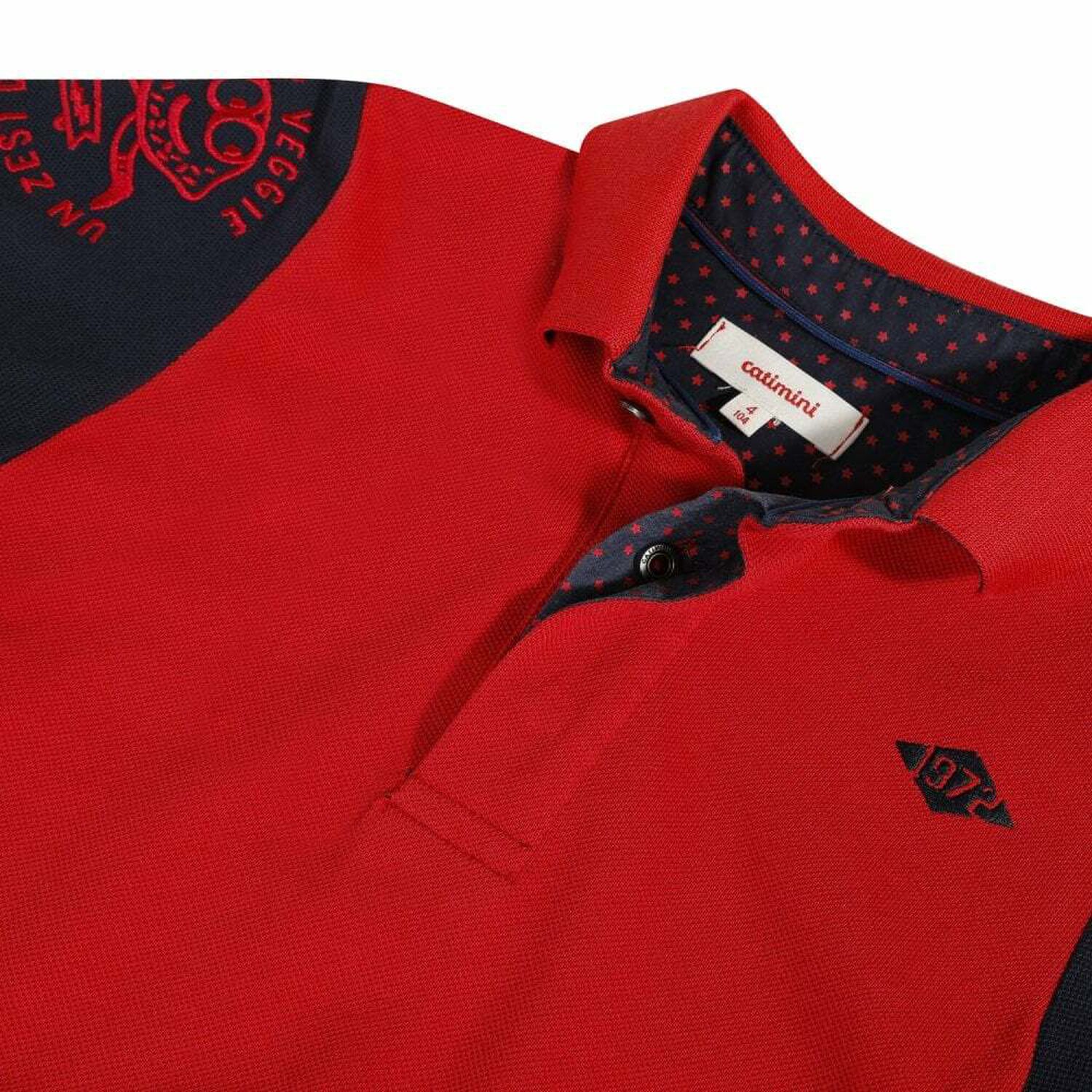 Boys Red Cotton Polo Shirt, 1, hi-res image number null