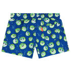 Baby Boys Blue Puffer Fish Swim Shorts, 1, hi-res