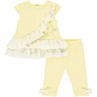 Baby Girls Yellow & White Leggings Set, 1, hi-res
