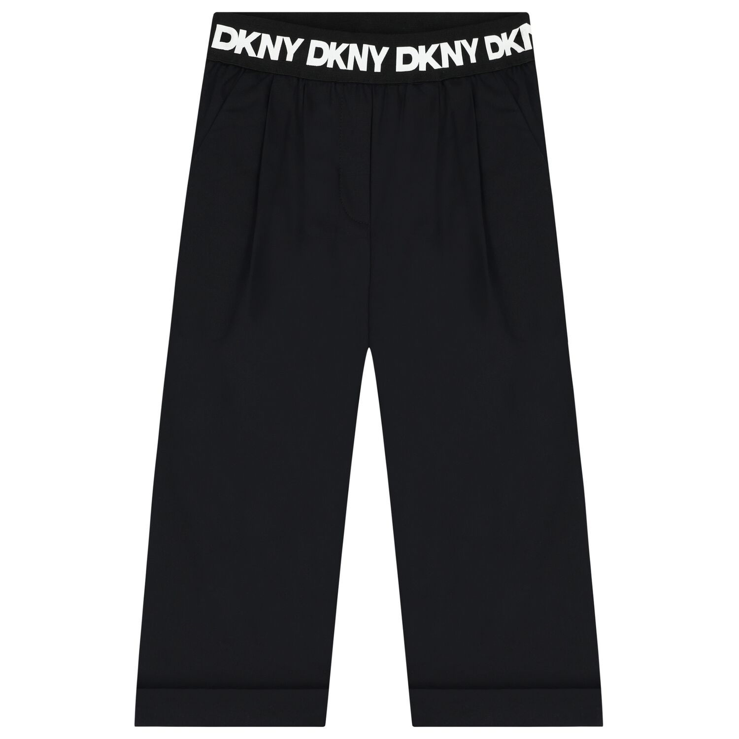 Girls Black Logo Trousers, 1, hi-res image number null