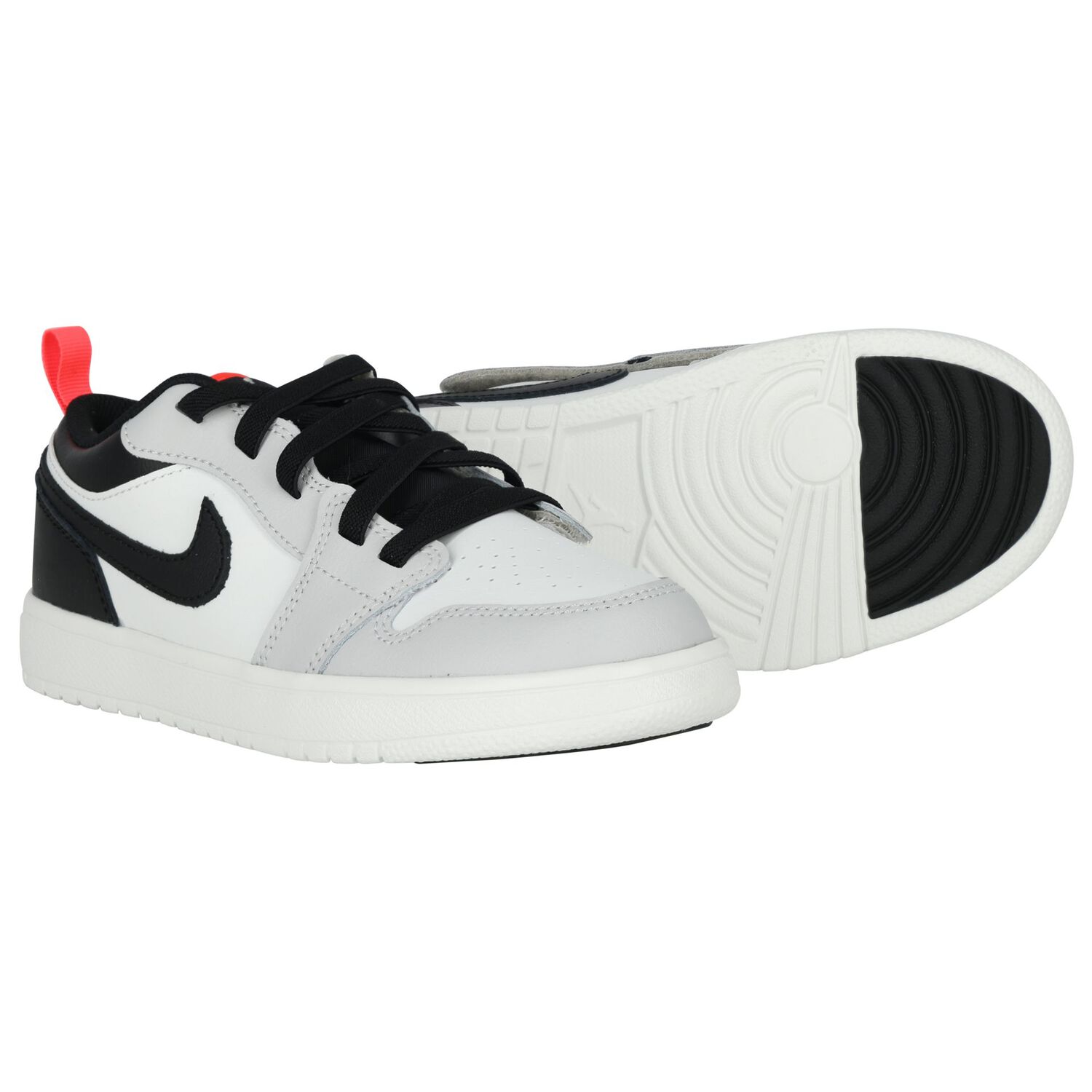 White, Grey & Black Air Jordan 1 Low Alt Trainers, 6, hi-res