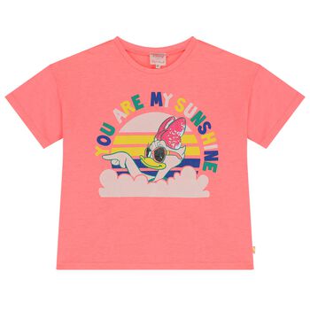 Girls Pink Daisy Duck T-Shirt