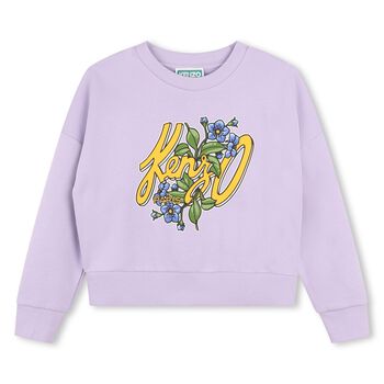 Girls Purple Logo Sweatshirt