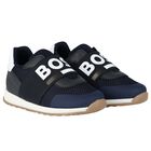 حذاء أولاد رياضى بالشعار باللون الكحلى, 2, hi-res