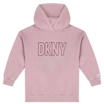 Girls Purple Logo Hooded Top