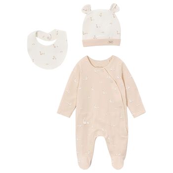 Beige & Ivory Babygrow Gift Set