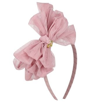 Girls Pink Bow Gladys Headband 
