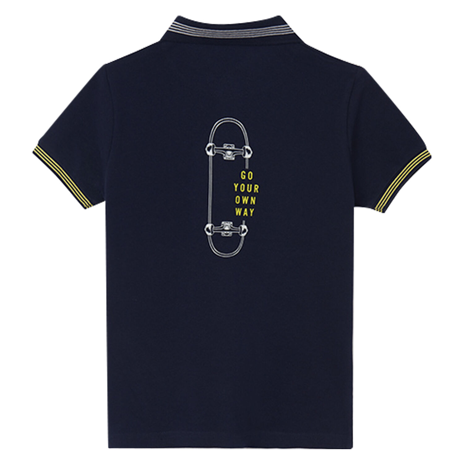 Boys Navy Skate Polo Shirt, 1, hi-res