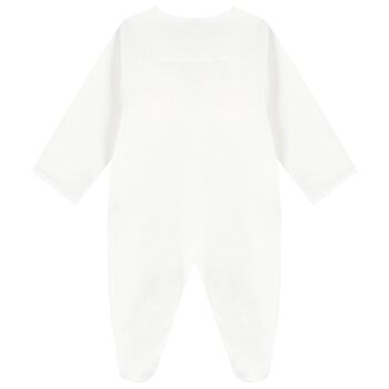 Baby Girls Ivory Flower Babygrow