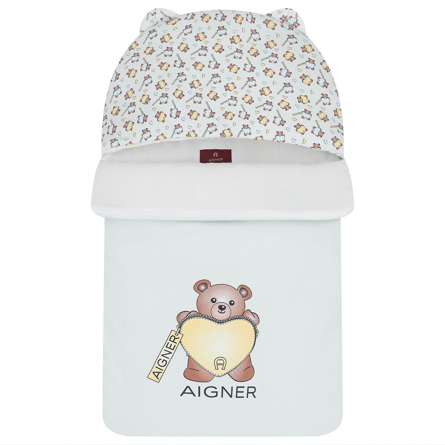 مدس اولاد بطبعه تيدى بير باللون الازرق والابيض , 1, hi-res