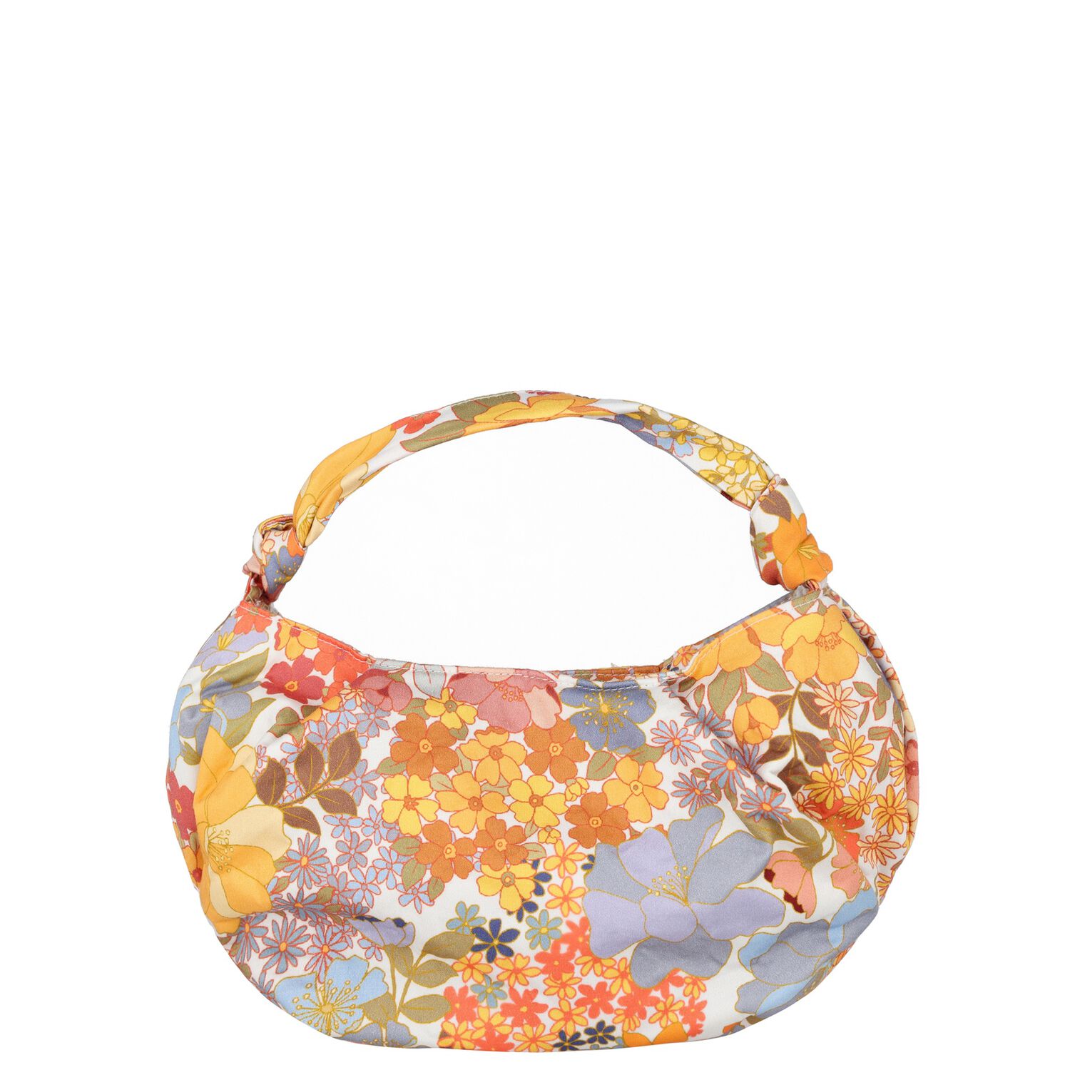 Girls Orange Floral Handbag, 1, hi-res