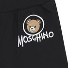 Black Teddy Bear Logo Joggers, 2, hi-res