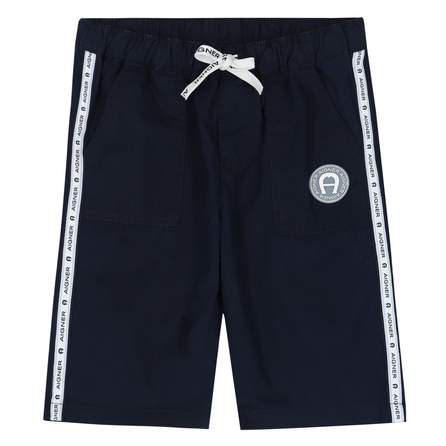 Boys Navy Logo Shorts, 3, hi-res image number null