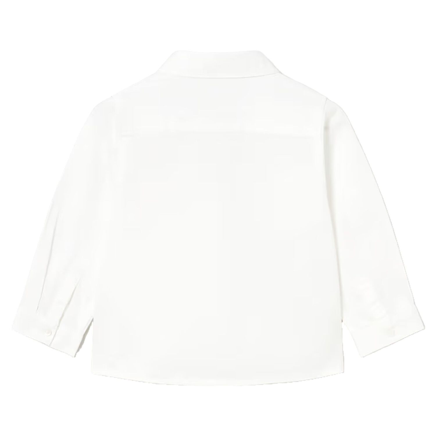 Younger Boys White Twill Shirt, 1, hi-res