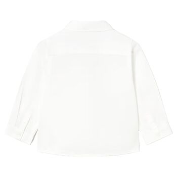 Younger Boys White Twill Shirt