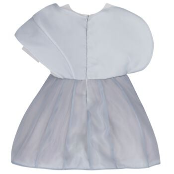Girls Grey & Purple Organza Dress
