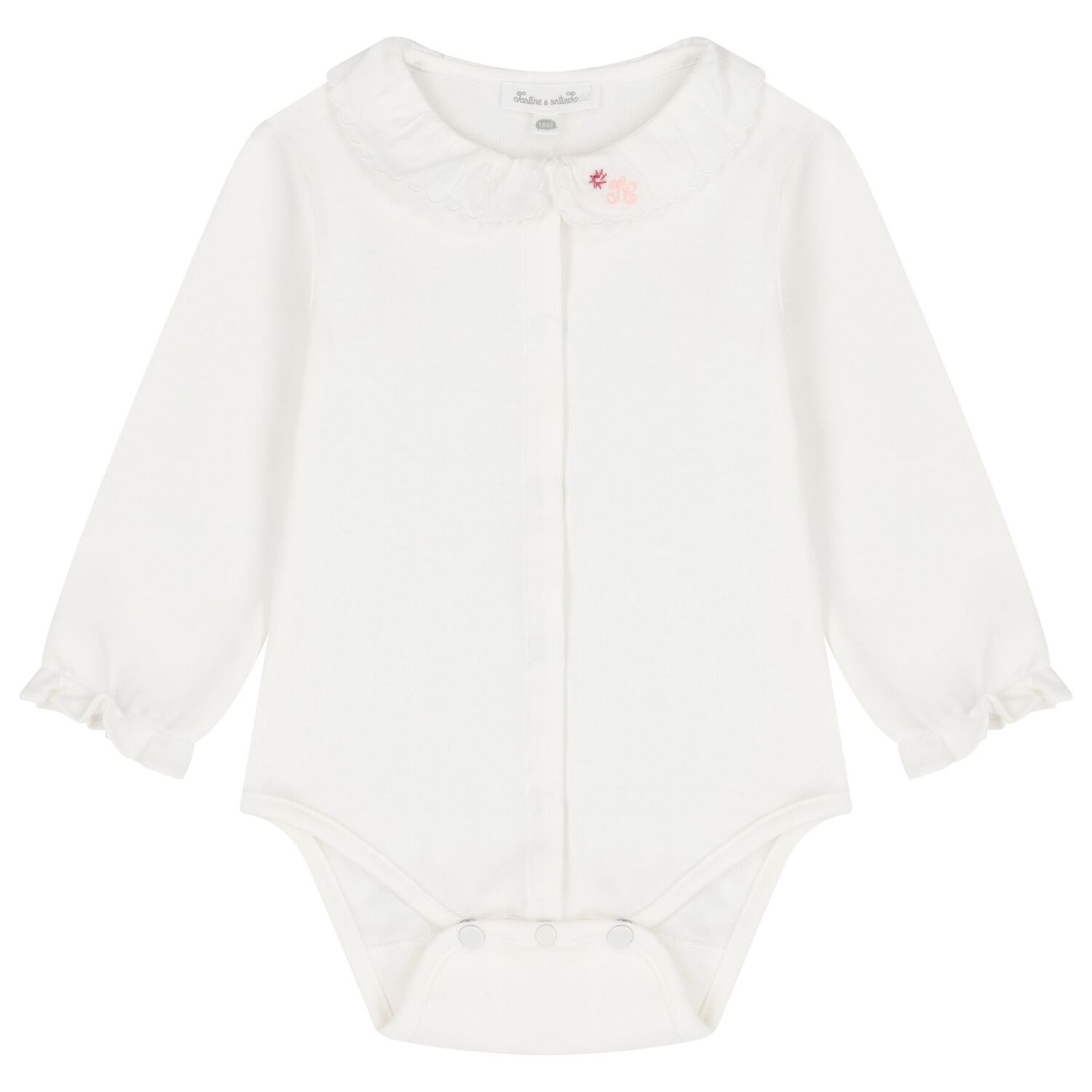 Baby Girls Ivory & Pink Floral Babysuit Set, 1, hi-res image number null