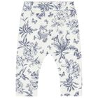 Navy Blue & White Toile De Jouy Cotton Baby Pyjamas, 1, hi-res