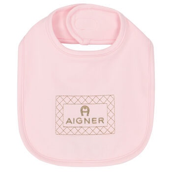 Pink & Gold Logo Baby Bib
