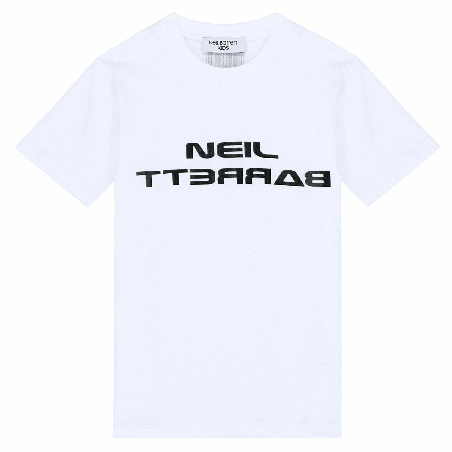 Boys White Logo Printed T-Shirt, 1, hi-res image number null