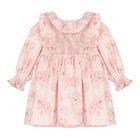 Younger Girls Pink Floral Dress, 1, hi-res