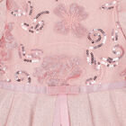 Girls Pink Embellished Sequin & Beaded Dress, 1, hi-res