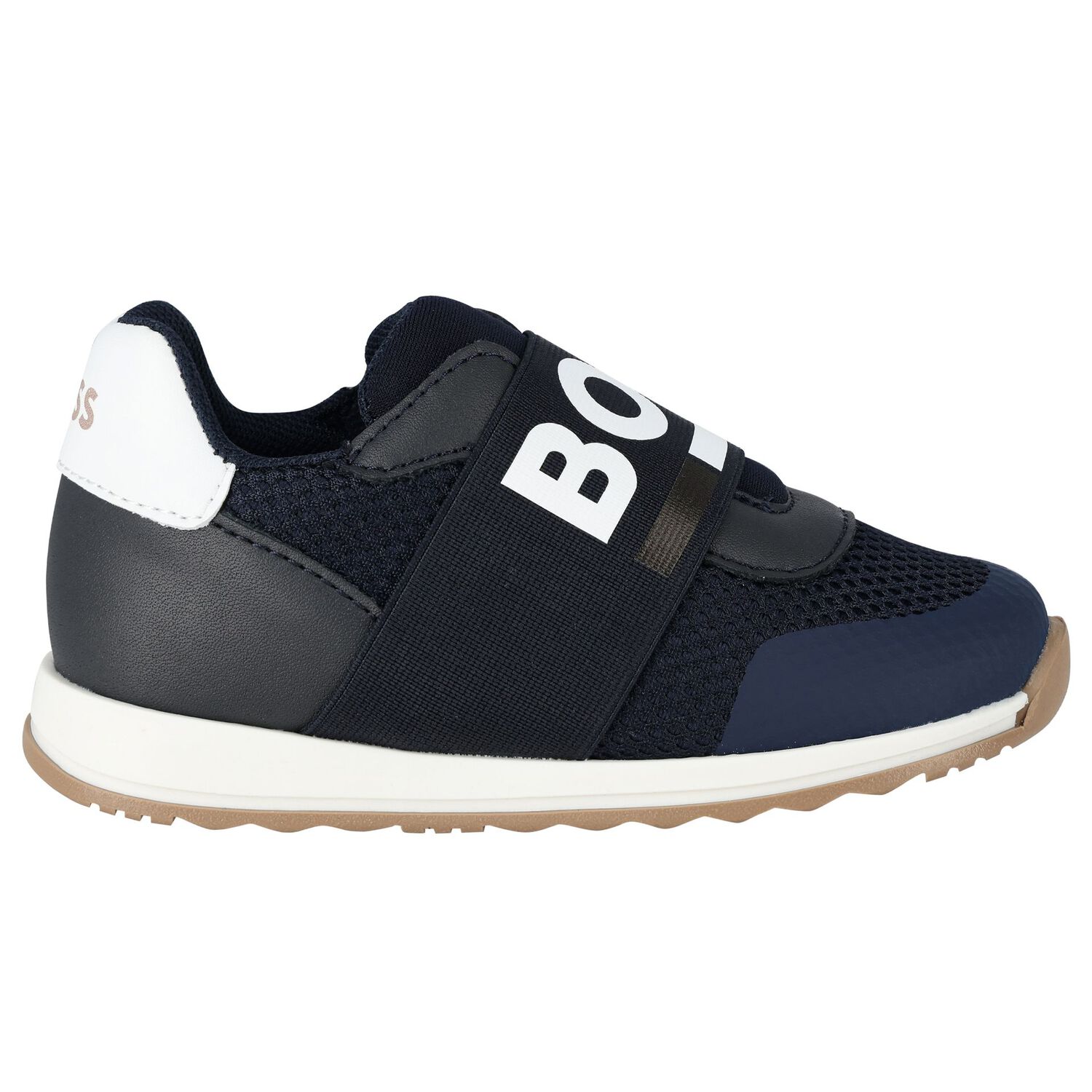 حذاء أولاد رياضى بالشعار باللون الكحلى, 2, hi-res