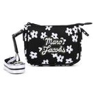 Girls Black Flower Logo Handbag, 1, hi-res