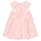 Girls Pink Flowers Chiffon Dress, 1, hi-res