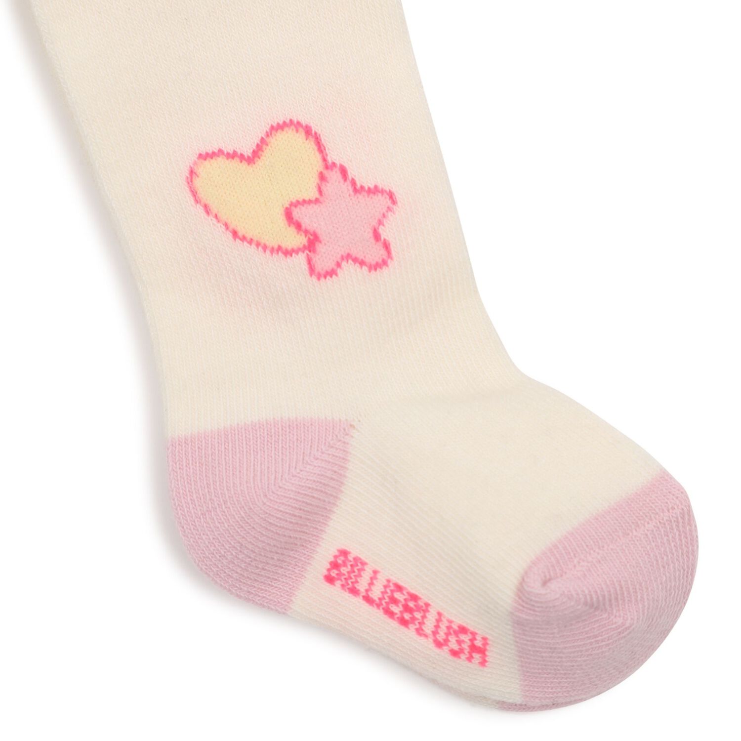 Baby Girls Ivory Logo Tights, 1, hi-res