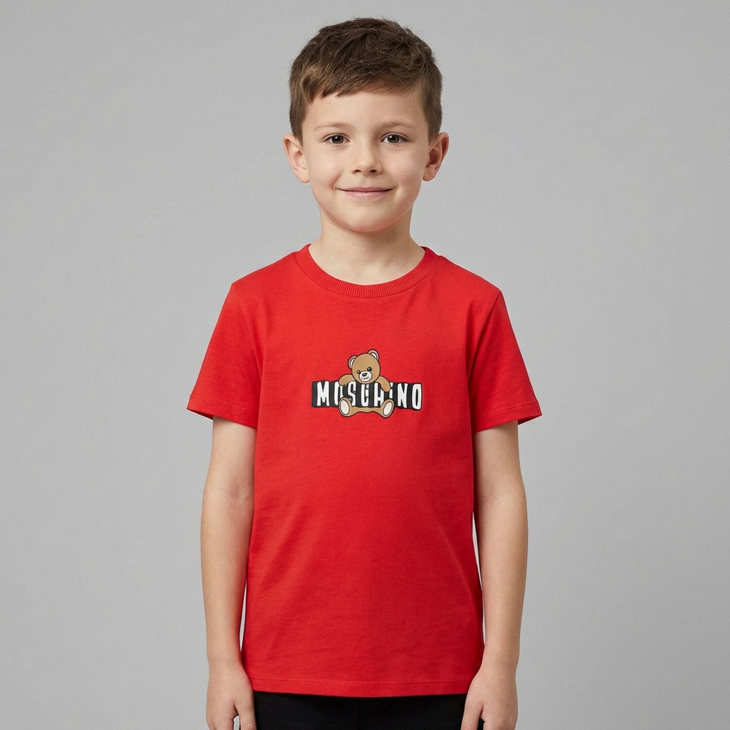 Red Teddy Bear Logo T-Shirt, 4, hi-res