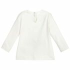 تيشيرت باكمام بنات باللون الابيض أليس فى بلاد العجائب, 1, hi-res