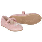 Girls Pink Pearl & Crystal Ballerina Shoes, 3, hi-res