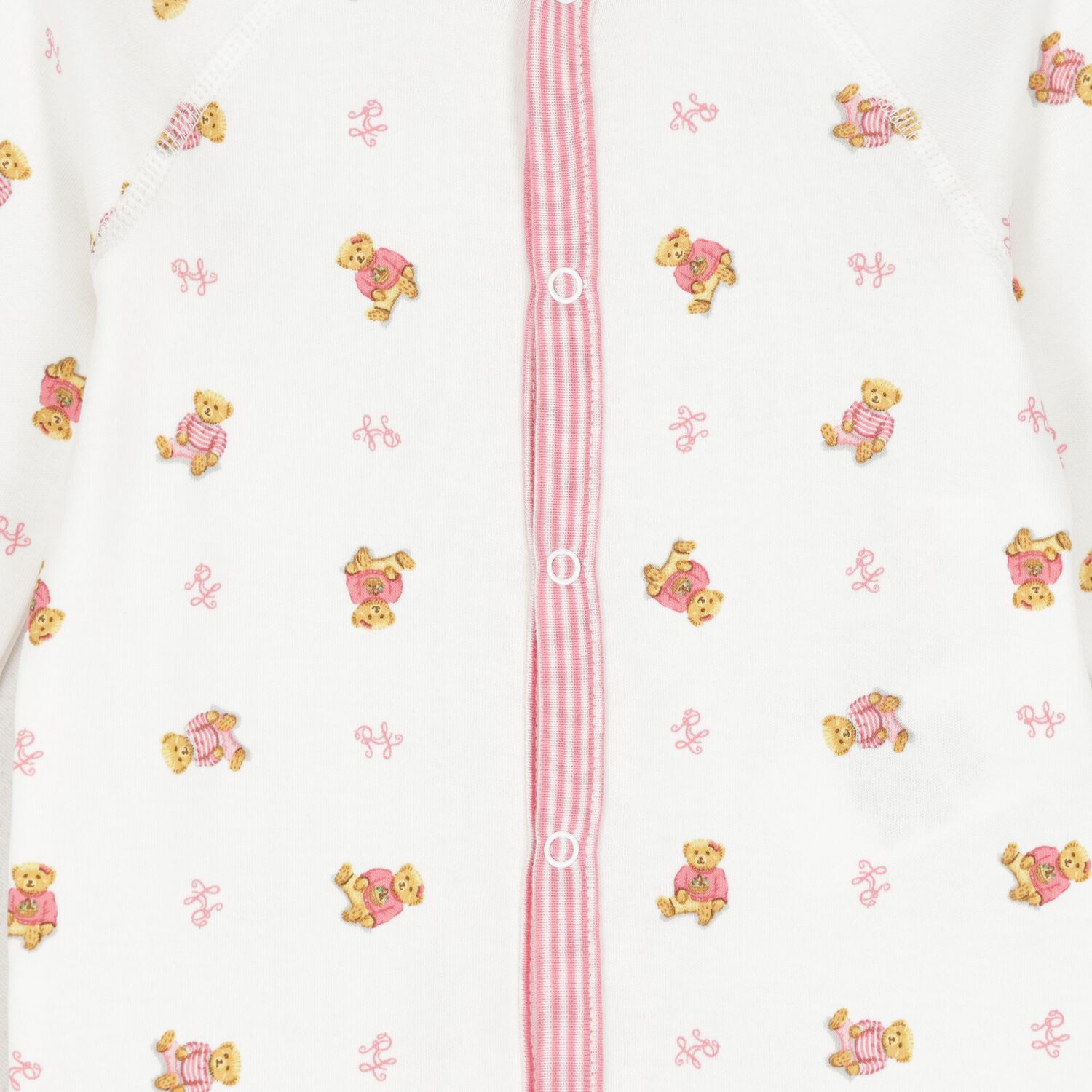 Baby Girls White & Pink Polo Bear Babygrow Gift Set, 1, hi-res