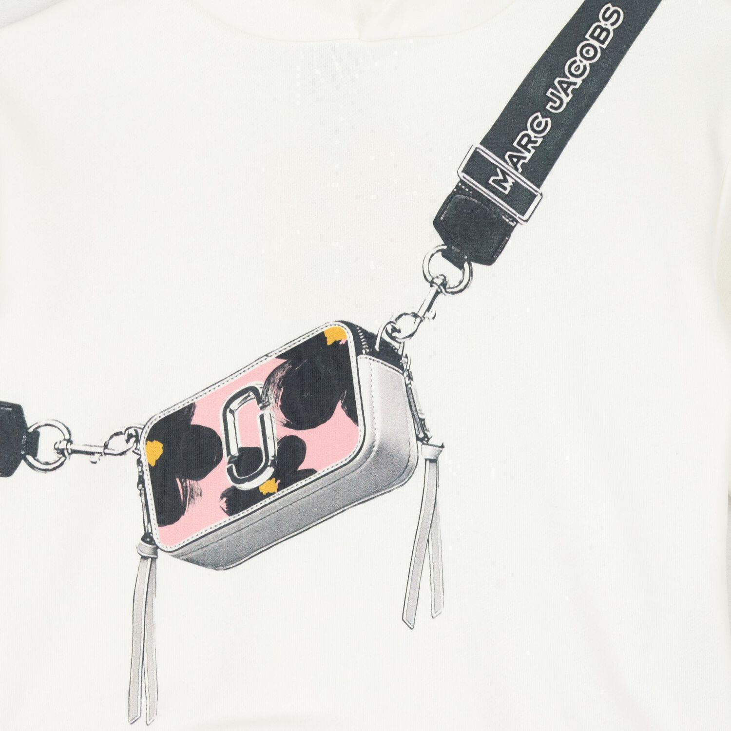 توب بنات بغطاء الراس بالشعار بطبعه حقيبه باللون العاجى , 1, hi-res image number null