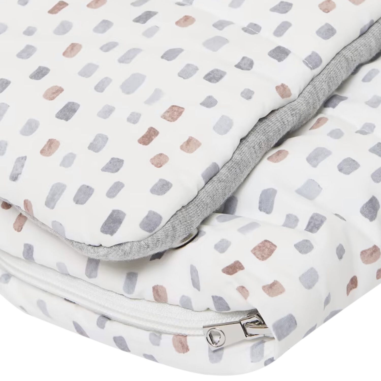 مدس بالشعار باللون العاجي والرمادي , 2, hi-res